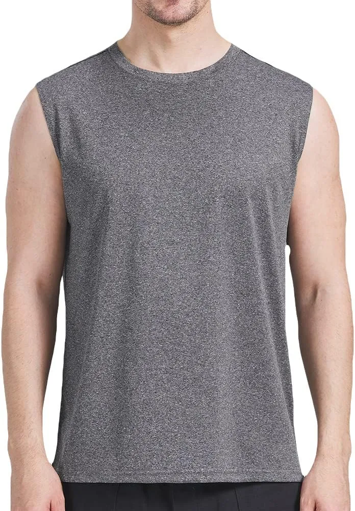 3 Pack Men's Workout Tank Top Dry Workout Sleeveless T-Shirt