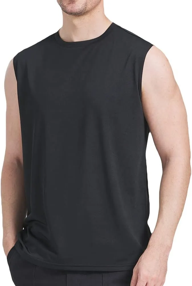 3 Pack Men's Workout Tank Top Dry Workout Sleeveless T-Shirt