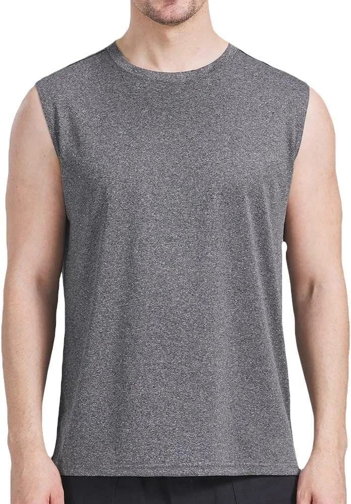 3 Pack Men's Workout Tank Top Dry Workout Sleeveless T-Shirt