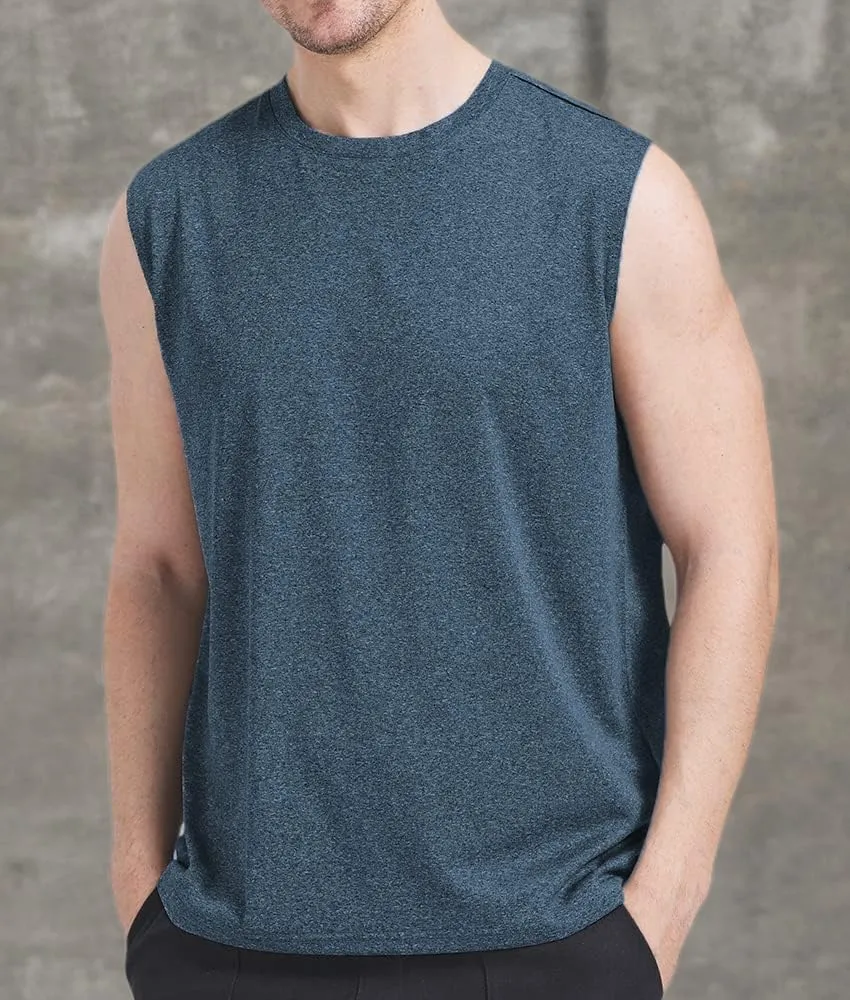 3 Pack Men's Workout Tank Top Dry Workout Sleeveless T-Shirt