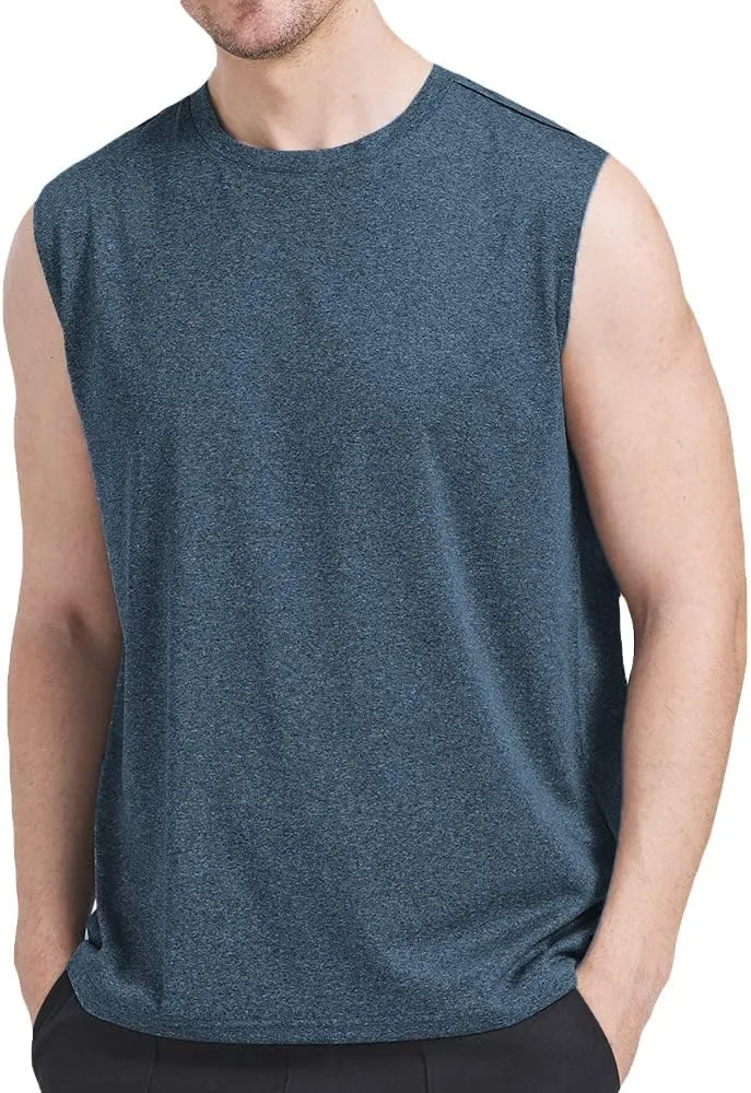 3 Pack Men's Workout Tank Top Dry Workout Sleeveless T-Shirt