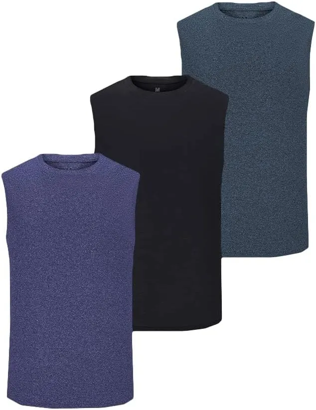 3 Pack Men's Workout Tank Top Dry Workout Sleeveless T-Shirt