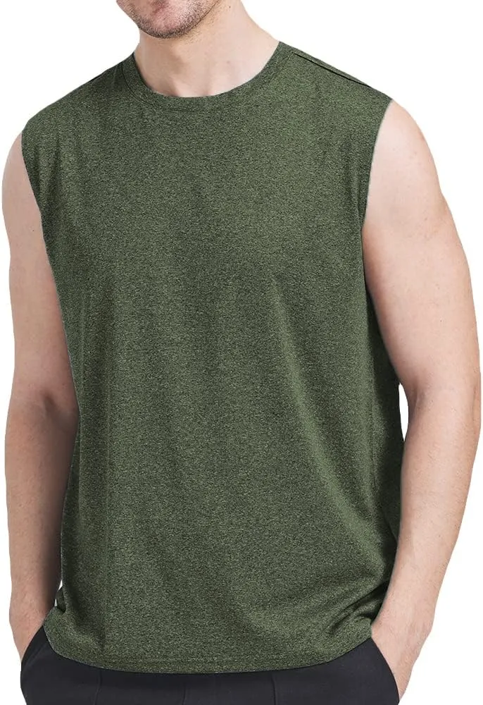 3 Pack Men's Workout Tank Top Dry Workout Sleeveless T-Shirt