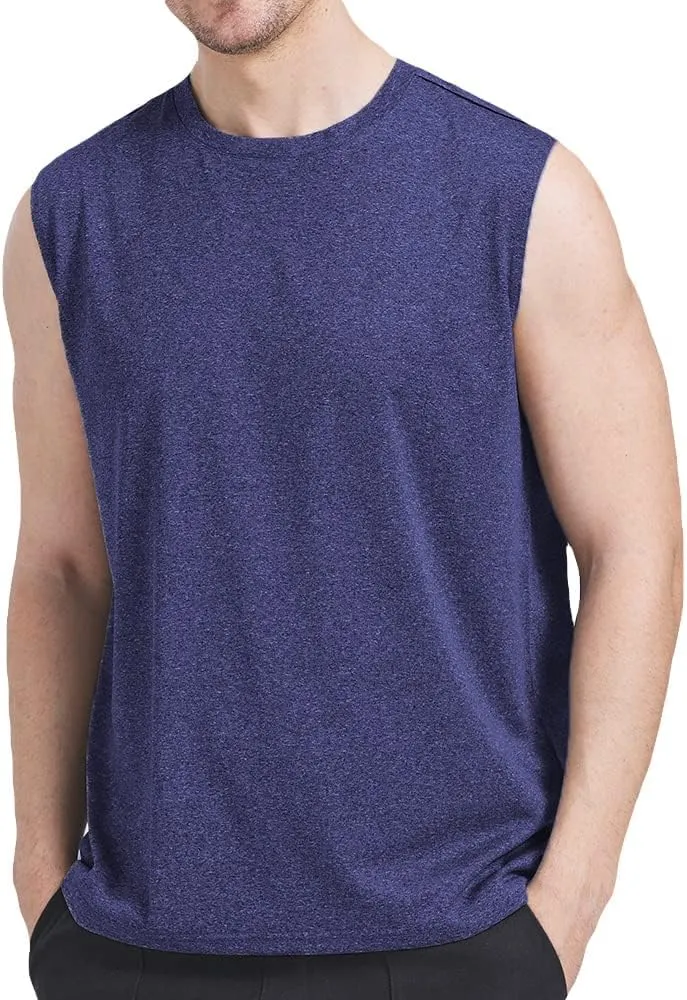3 Pack Men's Workout Tank Top Dry Workout Sleeveless T-Shirt