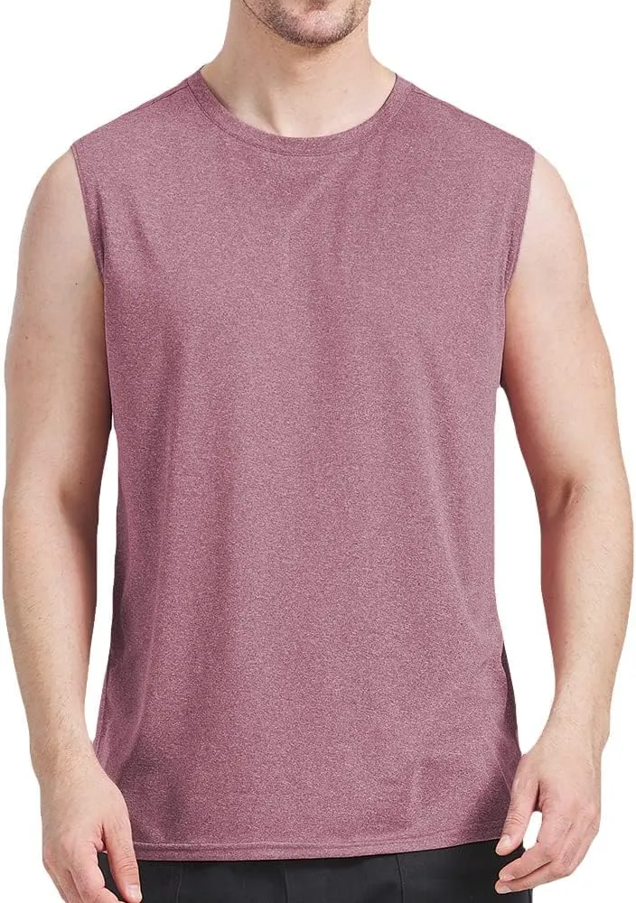 3 Pack Men's Workout Tank Top Dry Workout Sleeveless T-Shirt