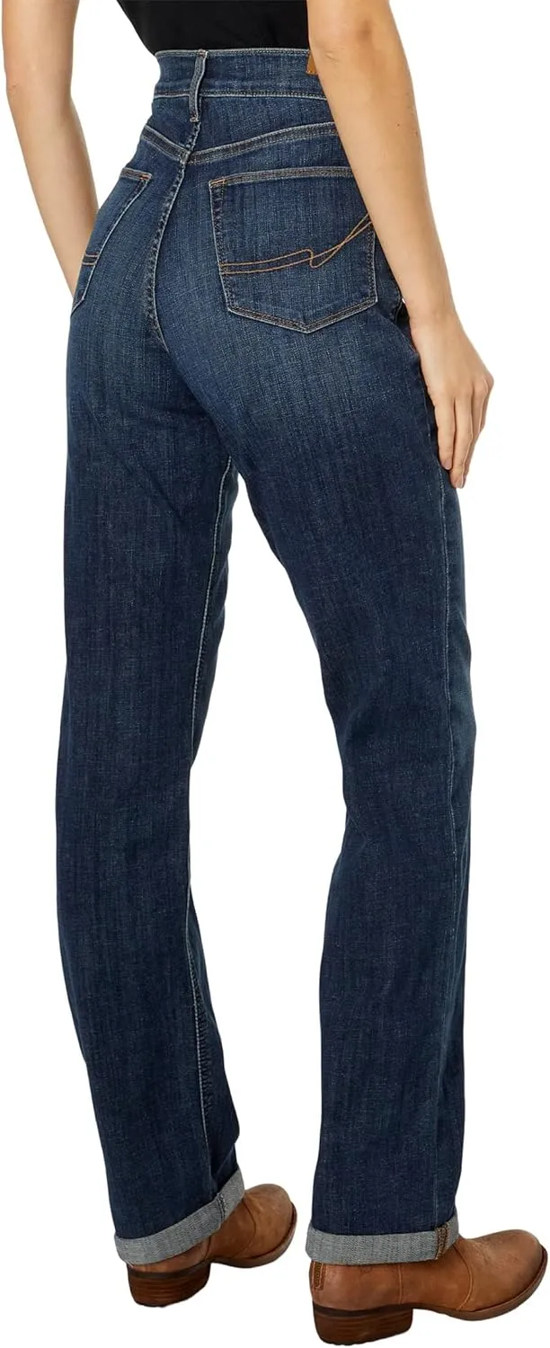 Ariat Women's High Rise Bridle Slim Straight Leg Jeans