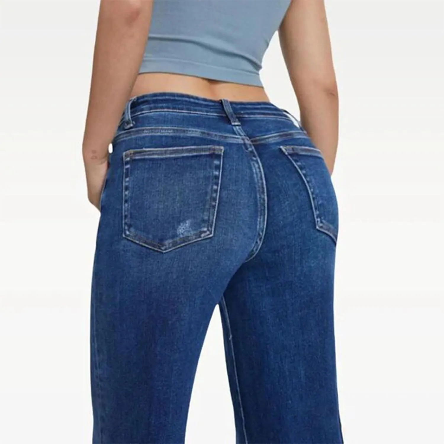 Baggy Jeans for Women High Waisted Wide Leg Y2k Pants Stretchy Plus Size Casual Sweatpants Jean with Pockets