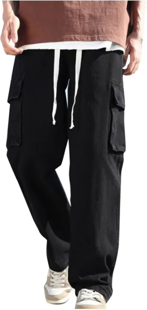 Baggy Jeans Men Relaxed Fit Straight-Leg Casual Jeans for Men Y2K Hip Hop Harajuku Denim Pants Streetwear Cowboy