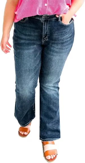 Baggy Sweatpant Jeans for Women Casual High Waisted Slim Fit Denim Pants Tummy Control Bootcut Boyfriends Jeans