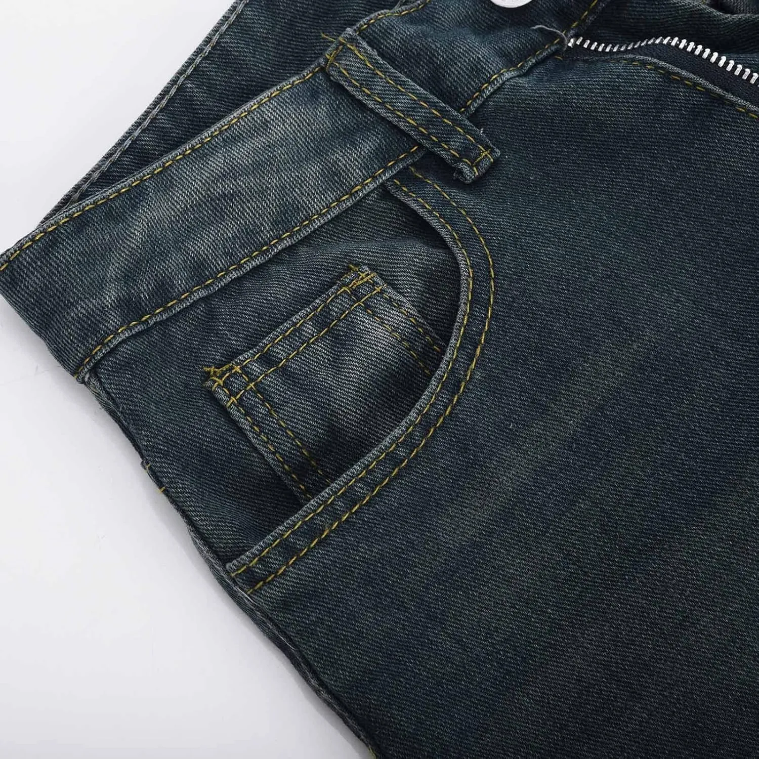 Bidobibo Jeans for Women High Waist Plus Size Straight Leg Pants Casual Stretch Jeans Tummy Control Flare Denim Pants 2024