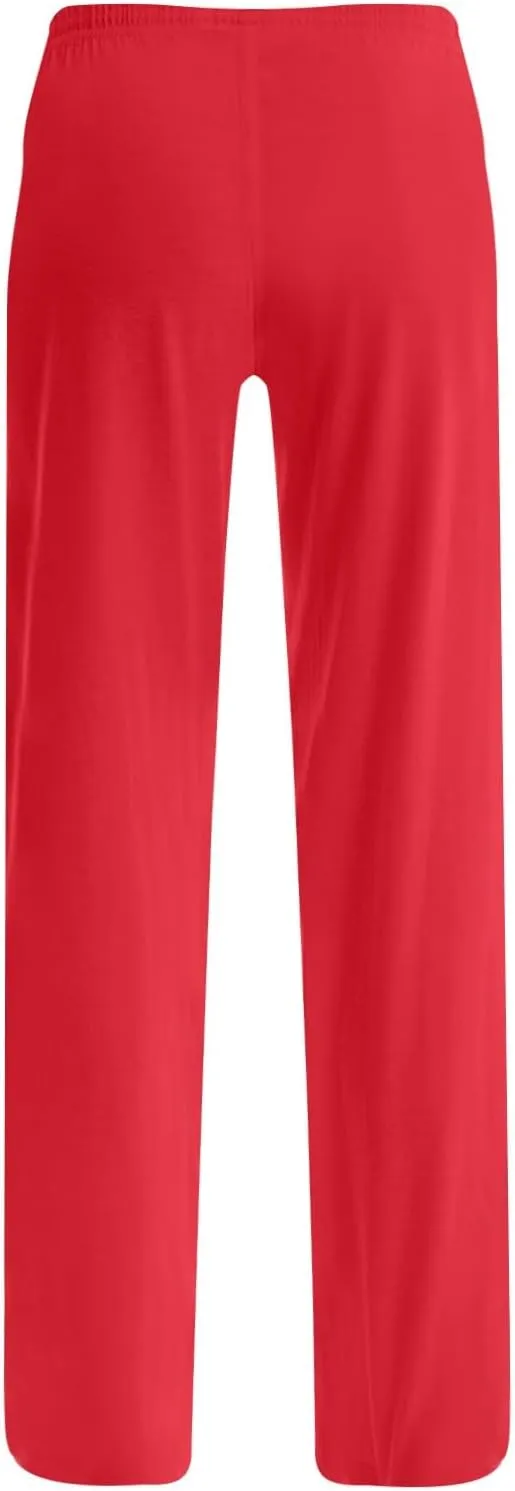 Christmas Pants for Women Buffalo Plaid Soft Sleepwear Lounge Pants Elastic Waistband Straight Leg Loungewear Pants