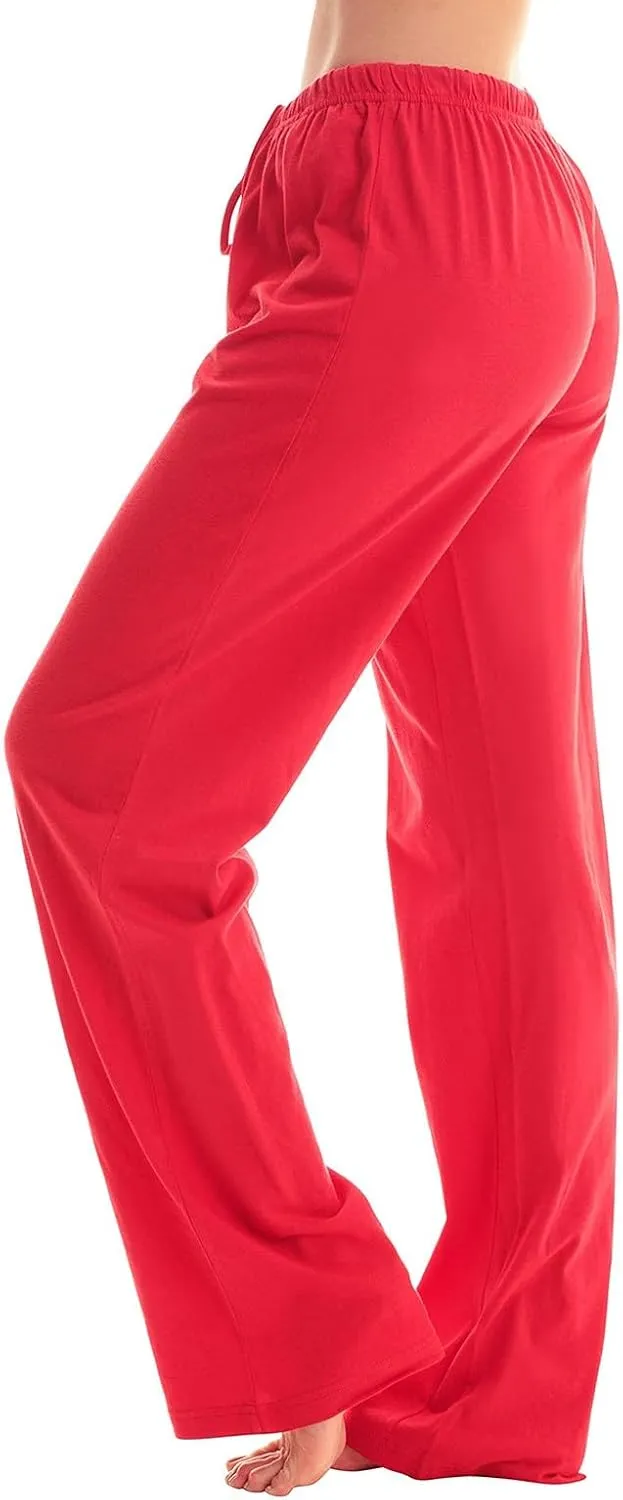 Christmas Pants for Women Buffalo Plaid Soft Sleepwear Lounge Pants Elastic Waistband Straight Leg Loungewear Pants
