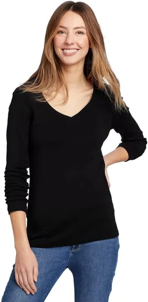Eddie Bauer Women's Favorite Long-Sleeve V-Neck T-Shirt