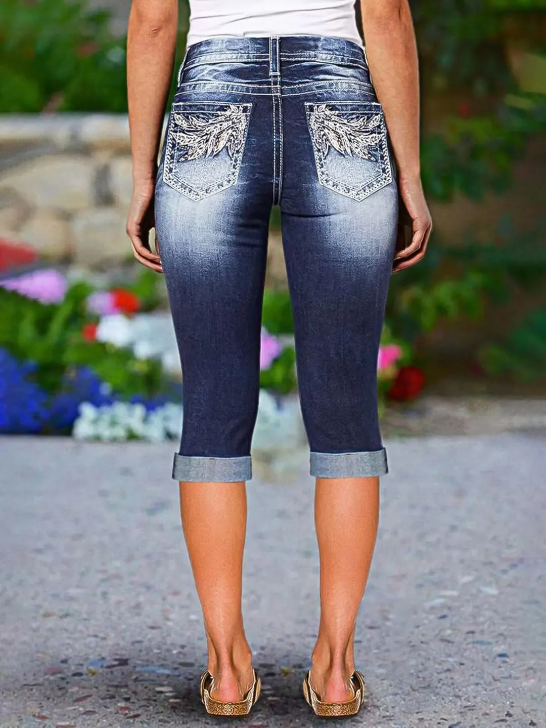 Flamingals Low Waisted Straight Leg Jeans for Women Stretchy Vinatge Skinny Jeggings