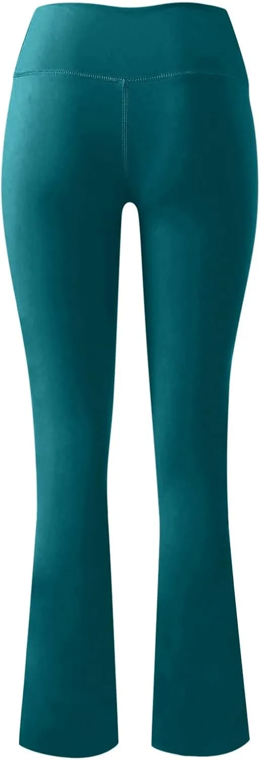 Flare Yoga Pants Womens High Waist Sports Workout Running Straight Leg Pant Plus Size Sexy Fitness Breathable Trousers