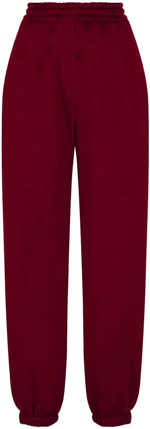 Fleece Lined Jogger Sweatpants Women Baggy Cinch Bottom Sweatpants Drawstring High Waisted Jogger Pants with Pockets