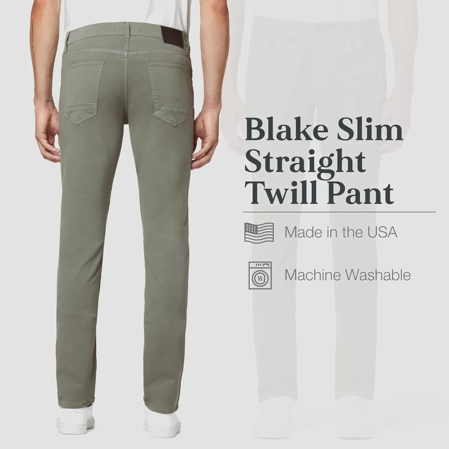HUDSON Men's Blake Slim Straight Leg Twill Pant