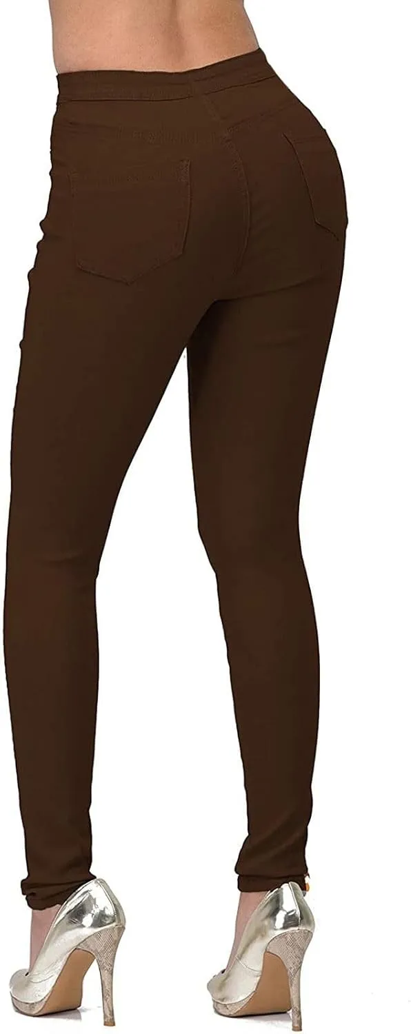Jeggings for Women Tummy Control Stretchy Pull On Tall Long Work Jeans High Waisted Skinny Jean Leggings with Pockets