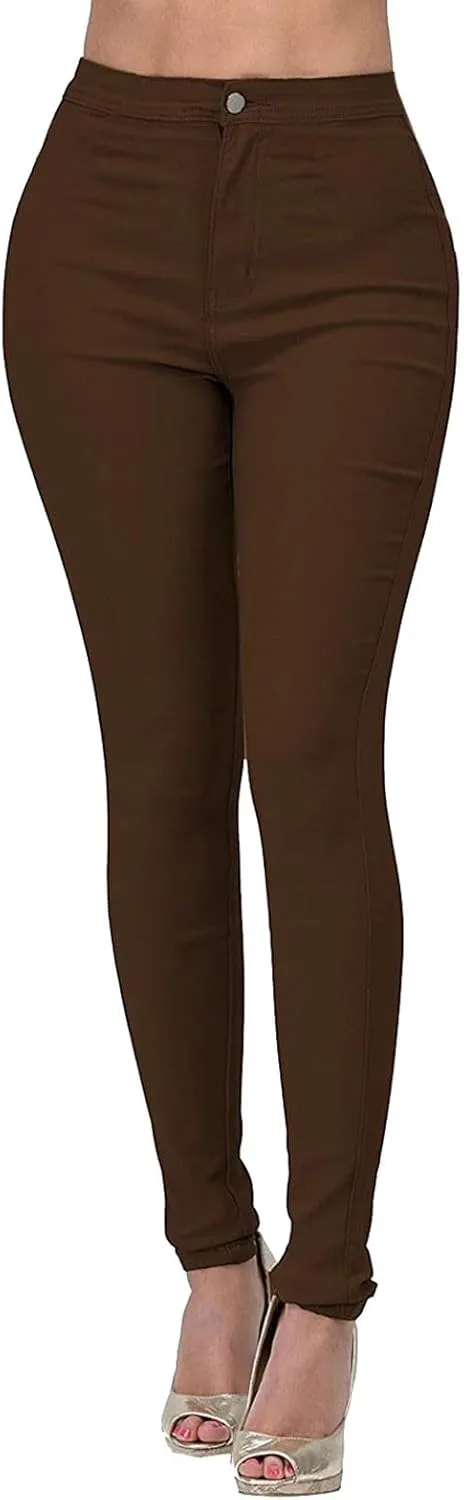 Jeggings for Women Tummy Control Stretchy Pull On Tall Long Work Jeans High Waisted Skinny Jean Leggings with Pockets