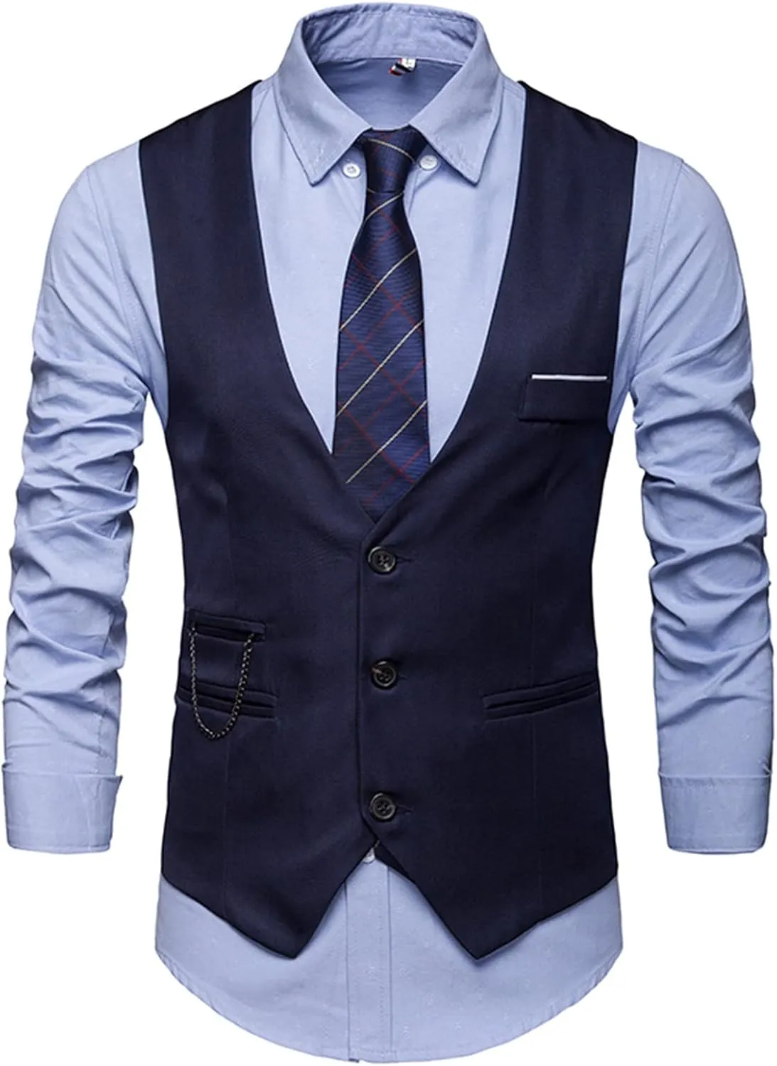 LCMTWX Mens Lightweight Vest Plaid Print Buckle Sanding Sleeveless T Shirt Vest White Vest For Men Black Powder Mens
