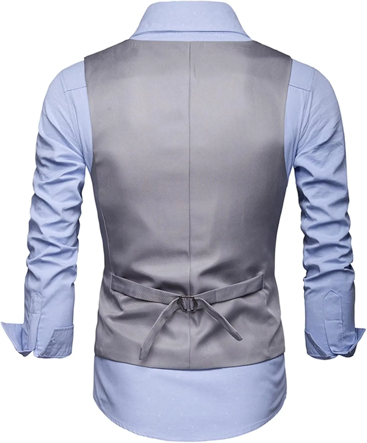 LCMTWX Mens Lightweight Vest Plaid Print Buckle Sanding Sleeveless T Shirt Vest White Vest For Men Black Powder Mens