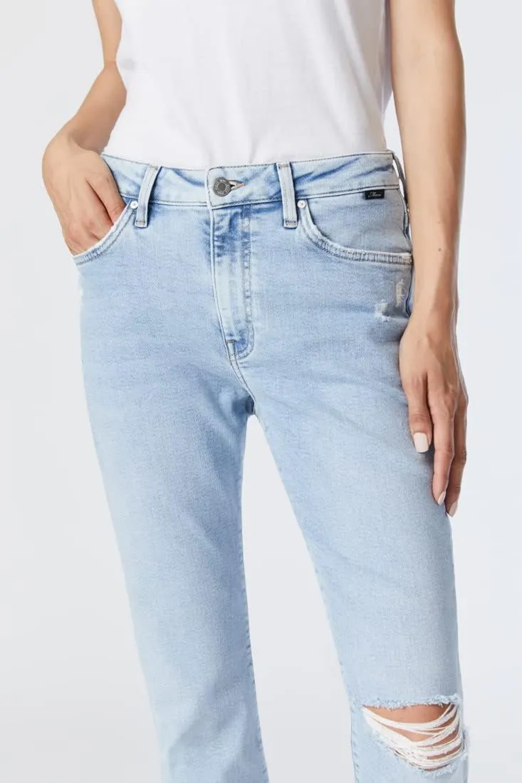 Mavi Women's Viola High Rise Straight Leg Jeans