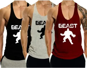 Men’s 3 Pack Tank Tops Workout Gym Muscle Shirt Y-Back Fitness Bodybuilding Sleeveless T Shirt