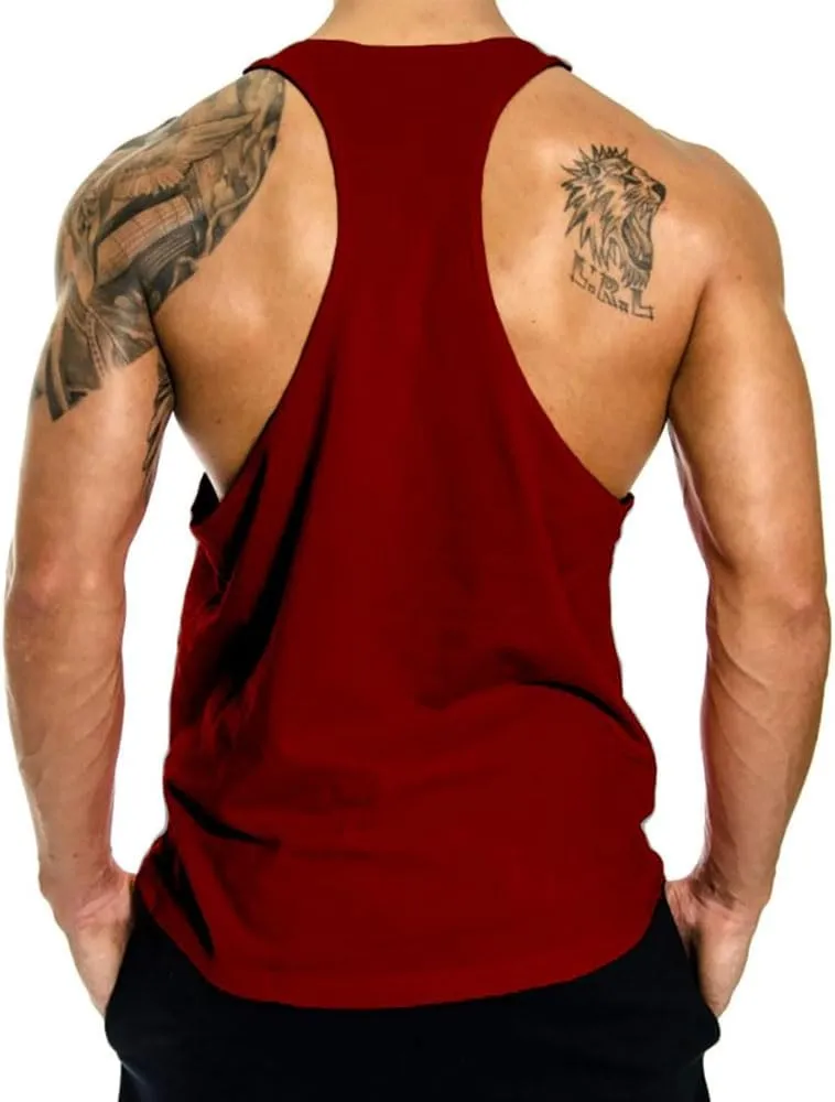 Men’s 3 Pack Tank Tops Workout Gym Muscle Shirt Y-Back Fitness Bodybuilding Sleeveless T Shirt
