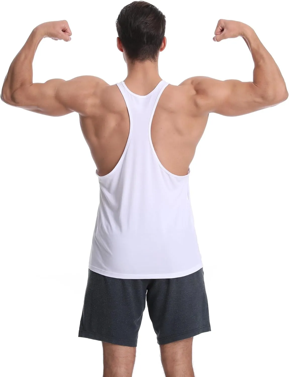 Men’s 3 Pack Tank Tops Workout Gym Muscle Shirt Y-Back Fitness Bodybuilding Sleeveless T Shirt