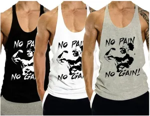 Men’s 3 Pack Tank Tops Workout Gym Muscle Shirt Y-Back Fitness Bodybuilding Sleeveless T Shirt