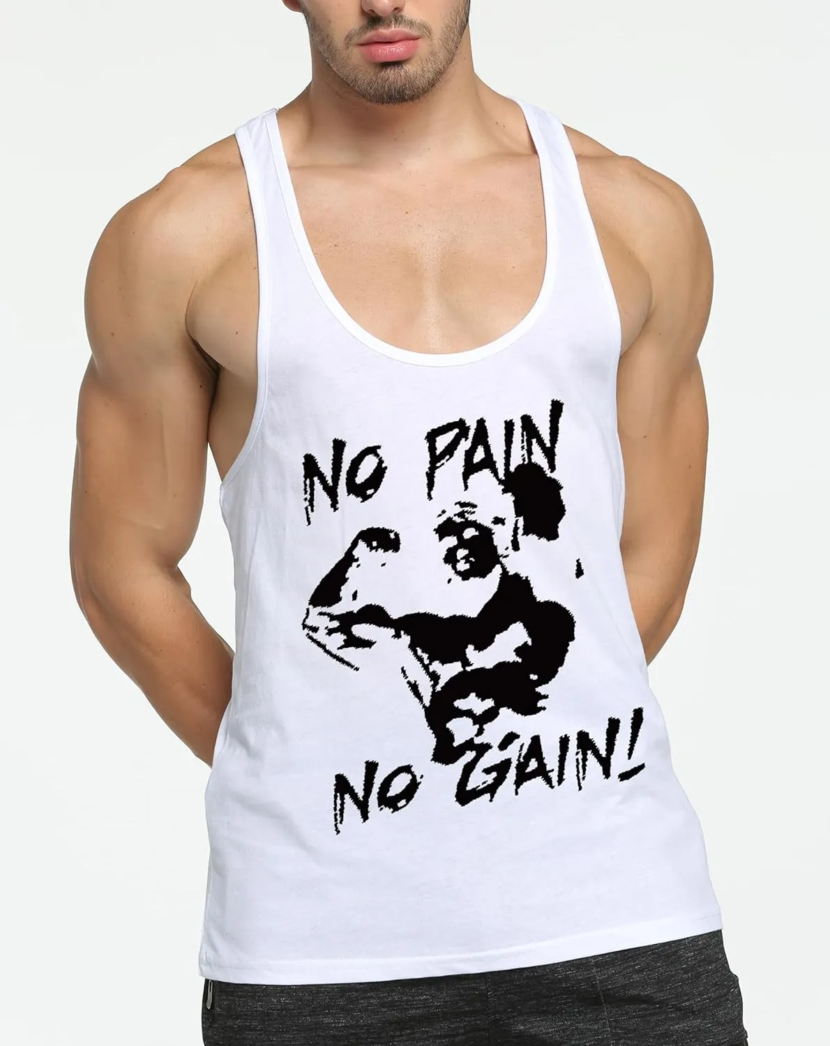 Men’s 3 Pack Tank Tops Workout Gym Muscle Shirt Y-Back Fitness Bodybuilding Sleeveless T Shirt