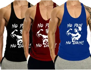 Men’s 3 Pack Tank Tops Workout Gym Muscle Shirt Y-Back Fitness Bodybuilding Sleeveless T Shirt