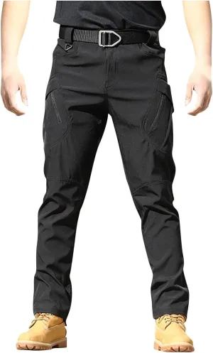 Men's Cargo Pants Multi-Pockets Hiking Pants Comfy Tactical Pants Workout Joggers Baggy Trousers Outdoor Apparel