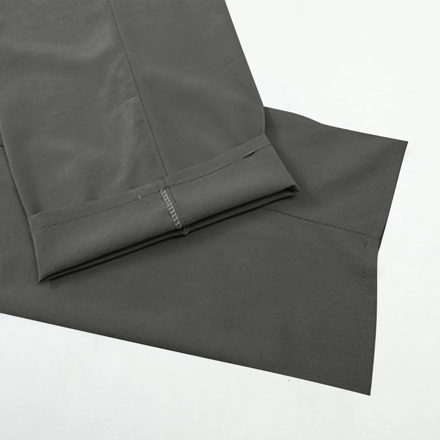 Mens Dress Pants Straight Leg Suit Pants Classic Flat Front Work Pants Casual Business Non-lron Pants Elastic Waist