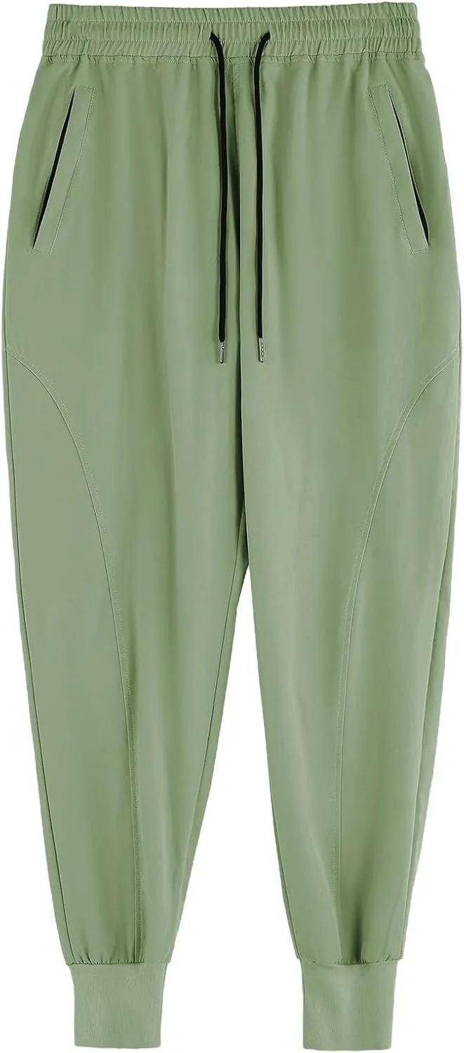 Mens Joggers with Pockets Gym Athletic Pants Workout Tapered Trousers Outdoor Sports Running Sweatpants for Summer