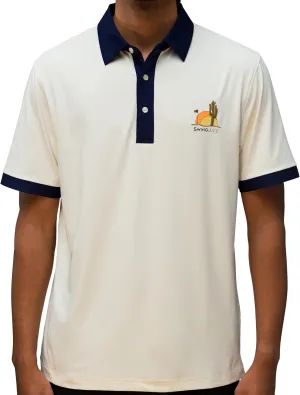 Men's Performance Polo Shirt Saguaro Fashion Print Quick Dry UPF Funny Golf Shirt for Men