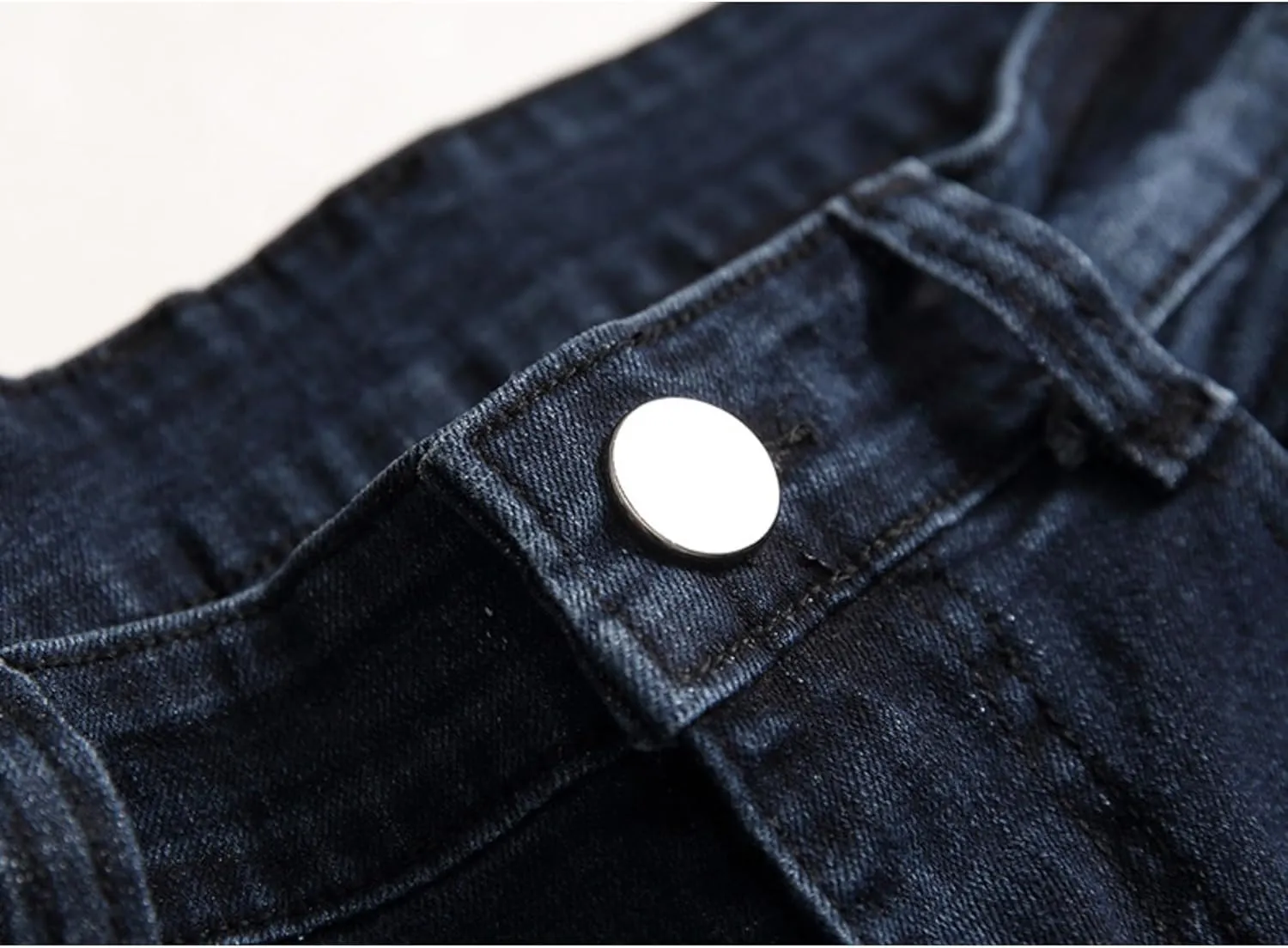 Men's Ripped Straight Leg Moto Jeans Hip Hop Washed Jean Trousers Denim Distressed Slim Fit Denim Pants