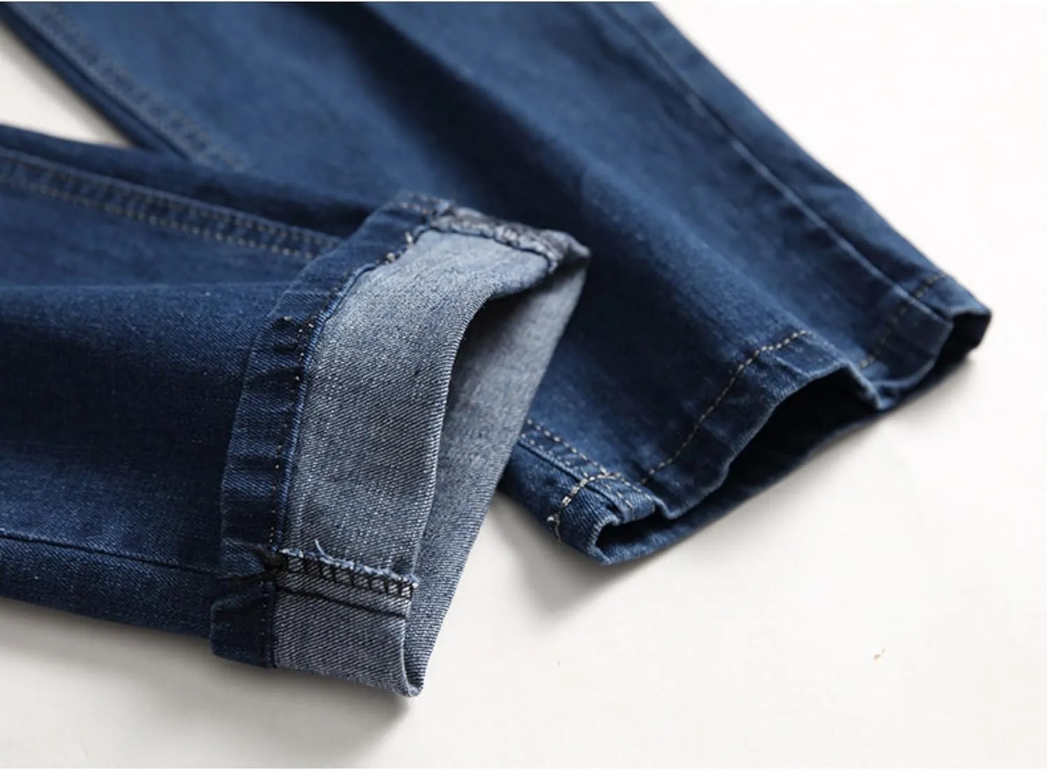 Men's Ripped Straight Leg Moto Jeans Hip Hop Washed Jean Trousers Denim Distressed Slim Fit Denim Pants