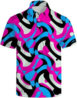 Men's Short Sleeve Golf Shirt Performance Moisture Wicking Polo Shirts Dry Fit Tennis Shirt