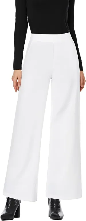 MISS MOLY Women's High Waist Wide Leg Palazzo Pants Business Casual Stretch Trousers Dress Pants