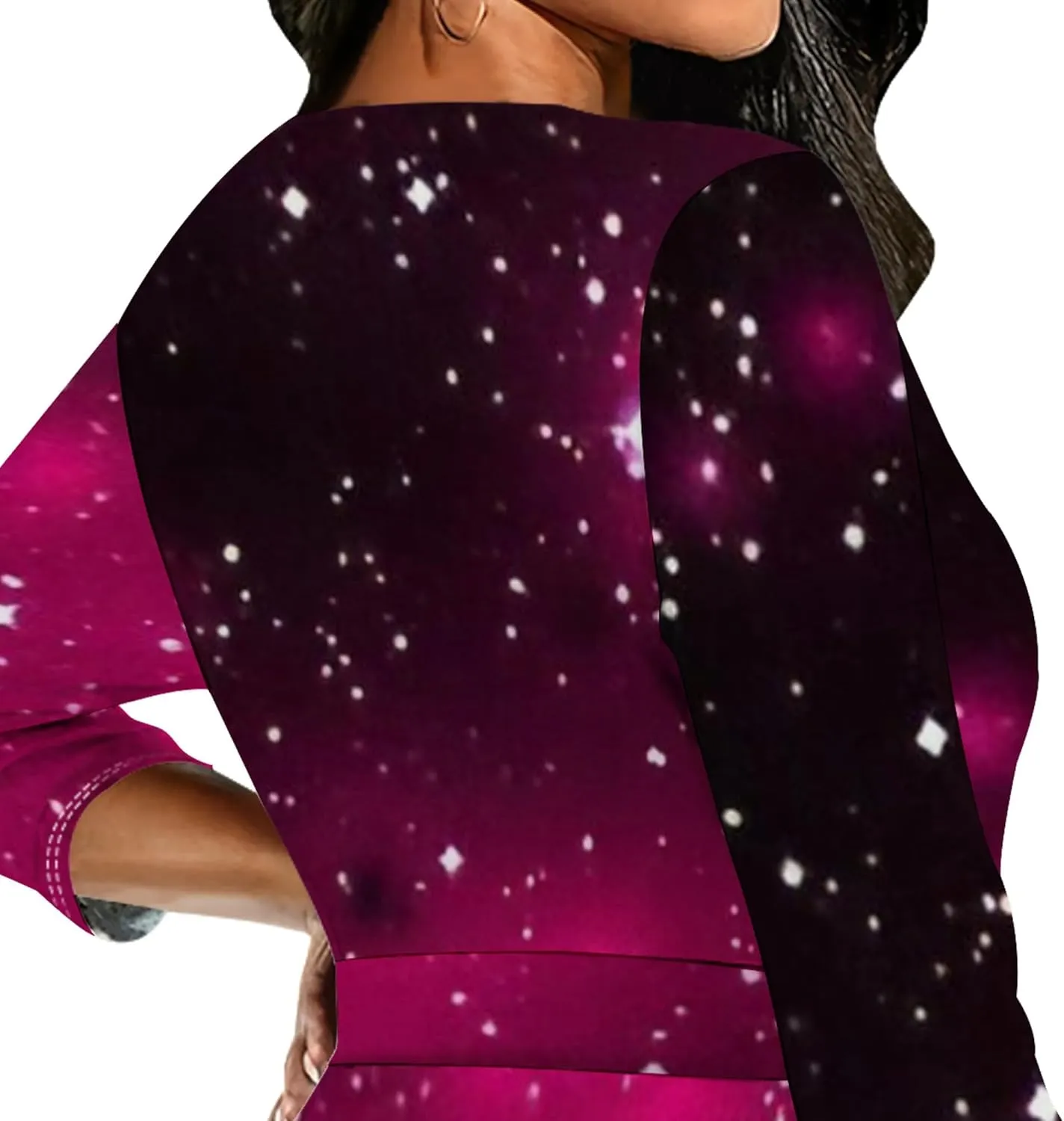 Plus Size Dresses for Curvy Women Sexy Long Sleeve Round Neck Wrap Floor Length Maxi Sundress with Belt Maxi Dress
