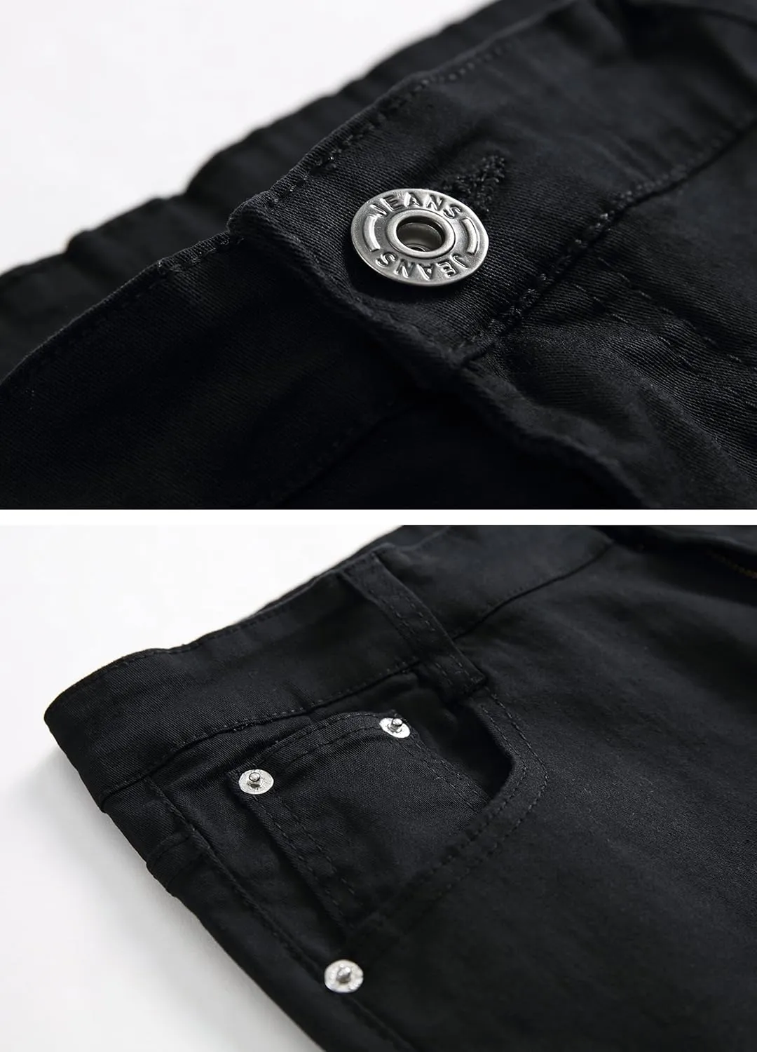Qazel Vorrlon Men's Blue Skinny Jeans Stretch Washed Slim Fit Pencil Pants