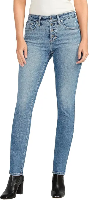 Silver Jeans Co. Women's Most Wanted Mid Rise Straight Leg Jeans