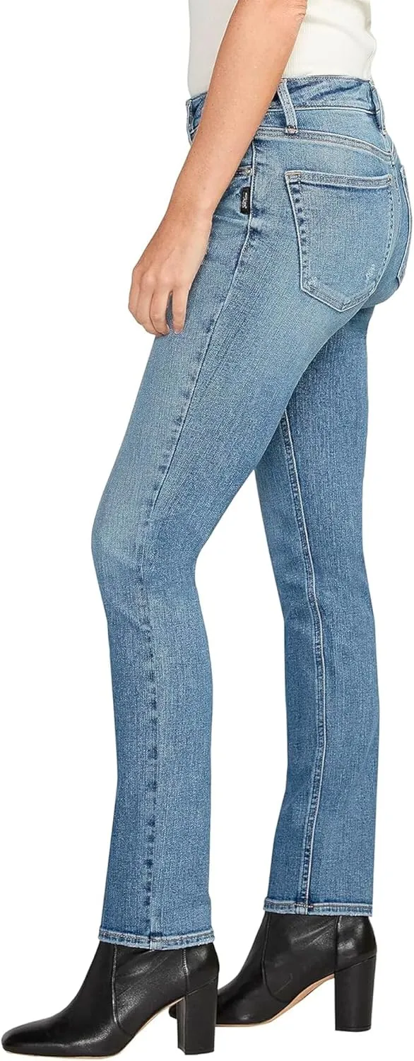 Silver Jeans Co. Women's Most Wanted Mid Rise Straight Leg Jeans