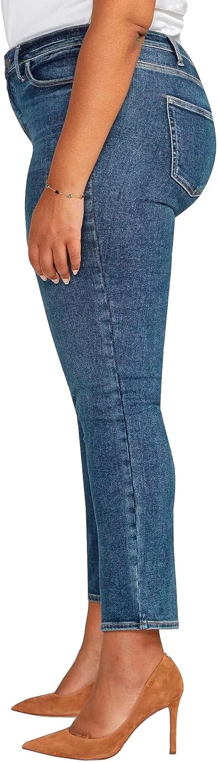 Silver Jeans Co. Women's Plus Size Infinite Fit Mid Rise Straight Leg Jeans