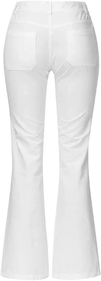 Straight Leg Jeans for Women Jeans Poket Pants Mid Casual Denim Lace Women's Jeans Straight Leg Jeans for Women