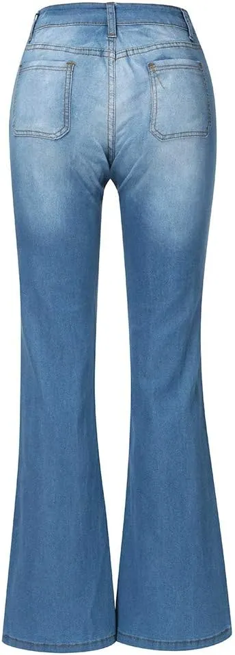 Straight Leg Jeans for Women Jeans Poket Pants Mid Casual Denim Lace Women's Jeans Straight Leg Jeans for Women
