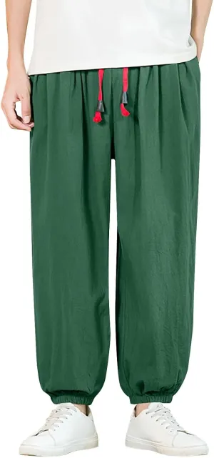 Sweat Pants for Mens Baggy Jogger Pants Loose Fit Straight Leg Elastic Waist Drawstring Gym Lounge Trousers
