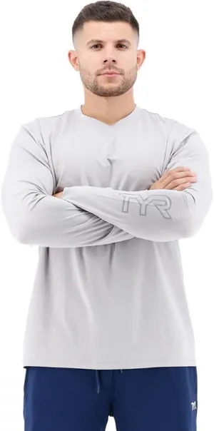TYR Men's Long Sleeve Sun Protection Performance T-Shirt UPF 50 