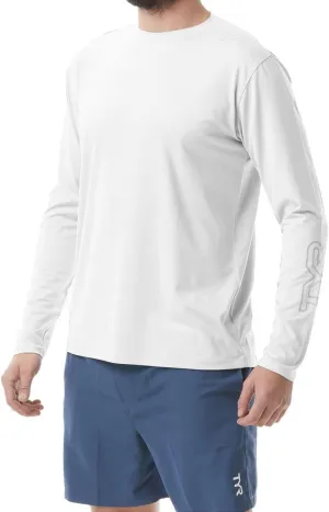 TYR Men's Long Sleeve Sun Protection Performance T-Shirt UPF 50 